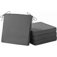 thumbnail image 1 of Outdoor Chair Cushions Set of 4, Waterproof Patio Chair Cushions, 18.5"x 16"x 3" Patio Cushion for Outdoor Furniture, Outdoors Seat Cushion for Patios Furniture with Handle and Ties, Grey, 1 of 14