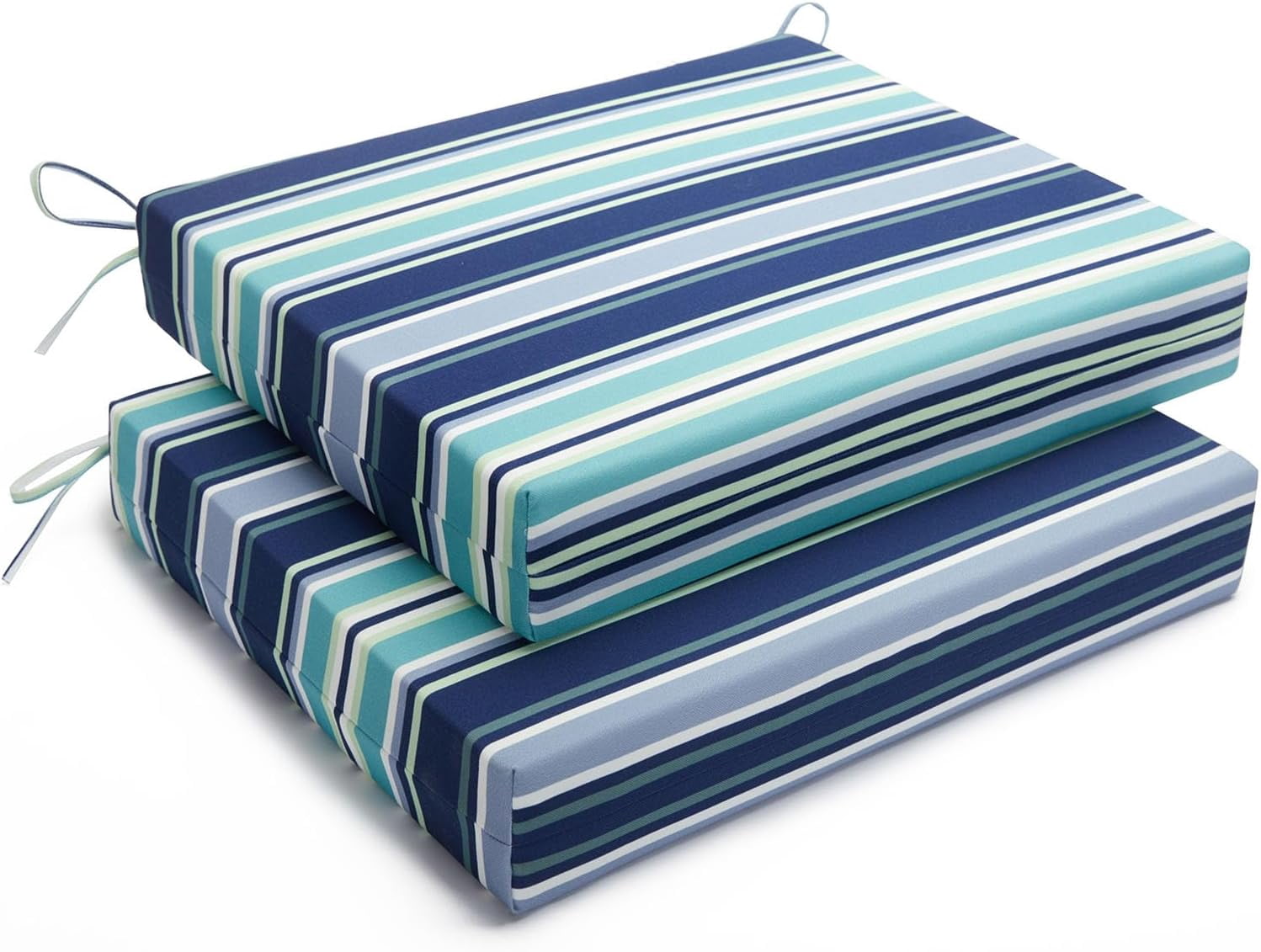 Outdoor Chair Cushions Set of 6, Square Corner Outdoor Cushions for ...