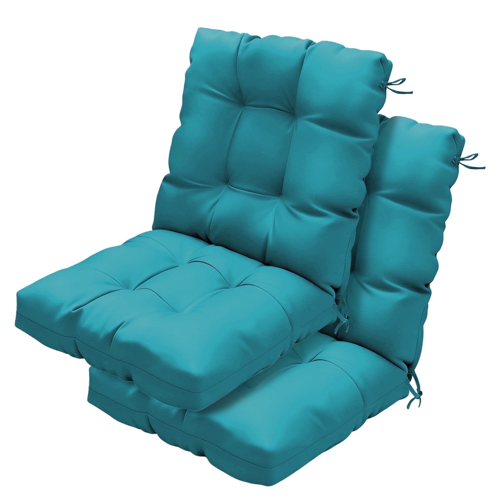 Rocking Chair Back Padding Outdoor Chair Cushions Set of 2, 42x21x4 Inch Patio Cushion for Dining ...