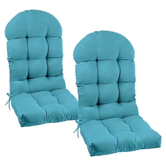 Outdoor Chair Cushions Set of 2, Waterproof Rocking Chair Cushion with Ties Non- Black Thick Patio Seat Cushion for Indoor Outdoor Furniture