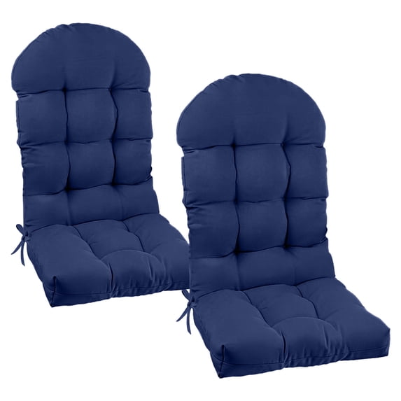 Outdoor Chair Cushions Set of 2, Waterproof Rocking Chair Cushion with Ties Non- Black Thick Patio Seat Cushion for Indoor Outdoor Furniture