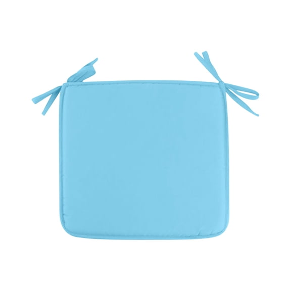 Outdoor Chair Cushions, Square Thickened Dining Chair Pad with Ties, Solid Color Patio Stool Cushion for Garden, Cushions for Outdoor Furniture, Soft Outdoor Chair Cushions,15.7×15.7 in,Sky