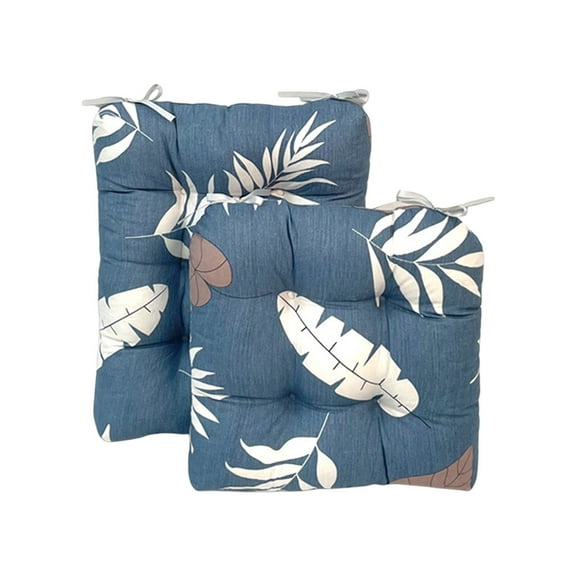 Outdoor Chair Cushions Waterproof Floral High Back, Thick Patio Outdoor Wicker Chair Seat Cushion with Ties for Garden Furniture, Gray