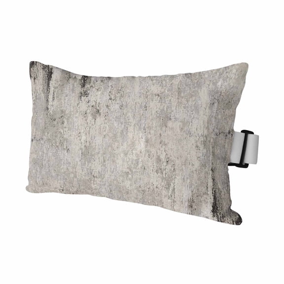 Outdoor Chair Pillow Headrest for Patio Pool Chaise Lounge, Gray Brown Recliner Head Pillow, Vintage Shabby Texture Making Old Waterproof Pillowcases Adjustable Neck Lumbar Pillows & Insert 11x16x1