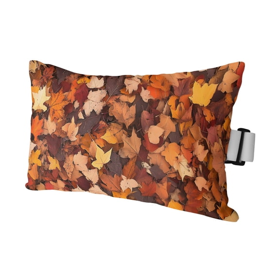 Outdoor Chair Pillow Headrest for Patio Pool Chaise Lounge, Maple Leaf Autumn Recliner Head Pillow, Farmhouse Fall Botanical Leaves Waterproof Pillowcases Neck Lumbar Pillows & Insert 12x20x1