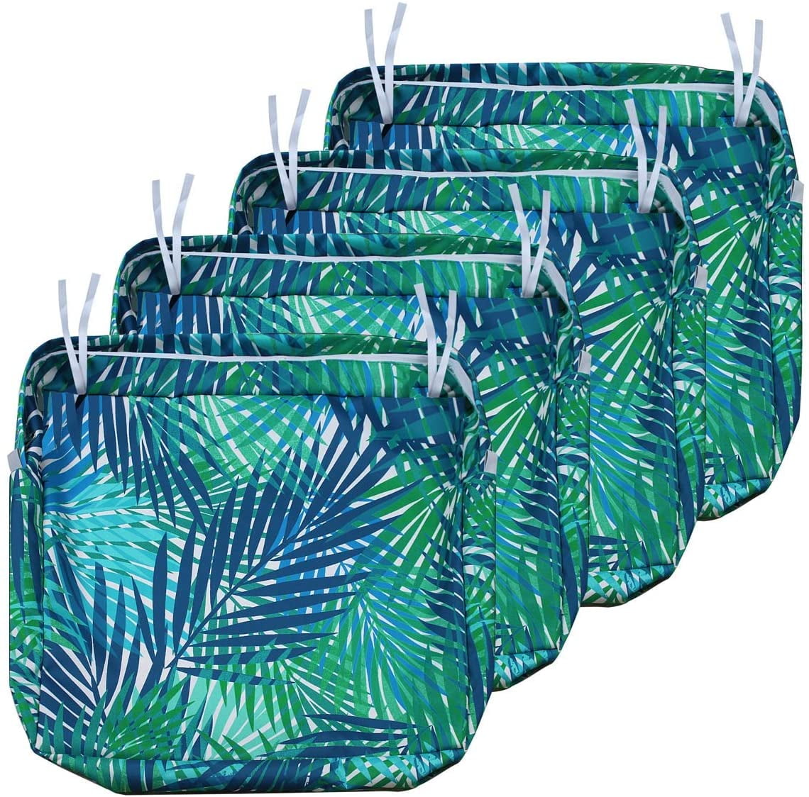 Outdoor Chair Seat Cushion Covers 24 x 24 Inch Waterproof Patio Furniture Cushion Slipcovers with Zipper, Replacement Cover Only
