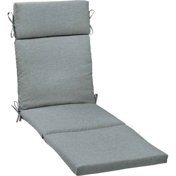 Outdoor Chaise Cushion, 21 in x 72 in, Weather-Proof, Rain-Proof, Fade Resistant Patio Cushion for Chaise Lounger Stone Grey Leala