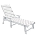 Outdoor Chaise Lounge Chair with Adjustable Backrest, Heavy Duty Resin