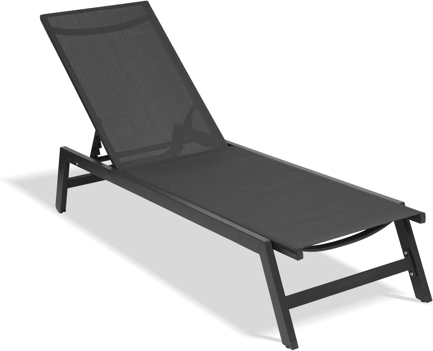 Outdoor Chaise Lounge Chair, Outside Patio Chaise Lounge with Wheels