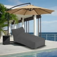 thumbnail image 1 of Outdoor Chaise Lounge Chair, Sunbed UV Resistant Sofa Couch Patio Furniture Waterproof Outside Sunlounge Reclining Sunbathing Bed Comfy Single Chaise Daybed for Garden, Pool, Beach, Dark Gray, 1 of 7