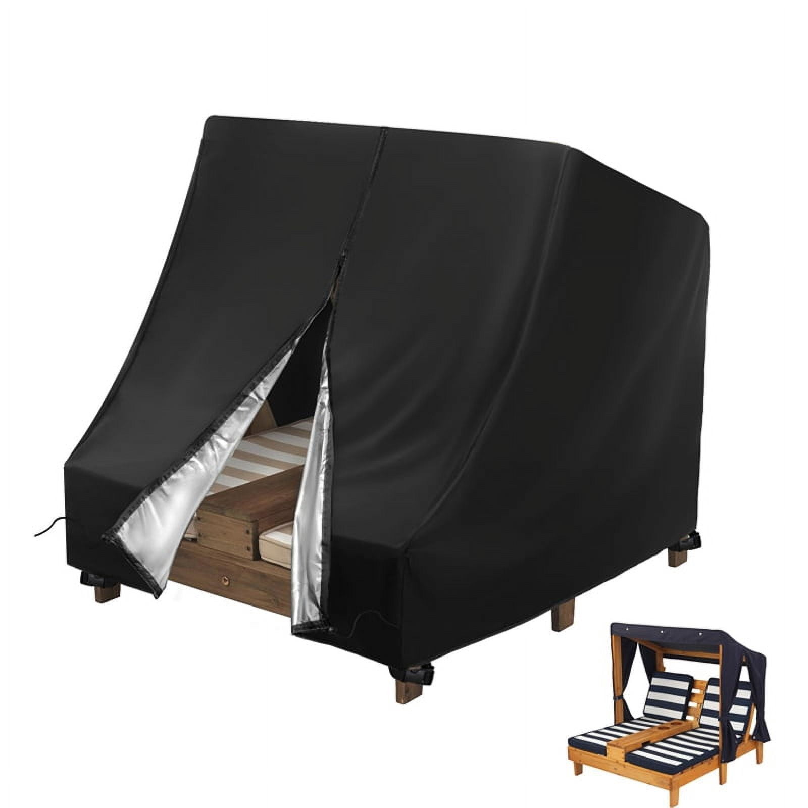 Outdoor Chaise Lounge Cover for Kid Double Chaise Lounge, Waterproof Kids Patio Furniture Set Cover