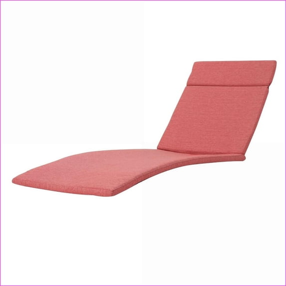 Outdoor Chaise Lounge Cushion | Water-Resistant 100% Polyester | 79.25”L x 27.5”W | For Patio Deck Backyard | Crimson Red