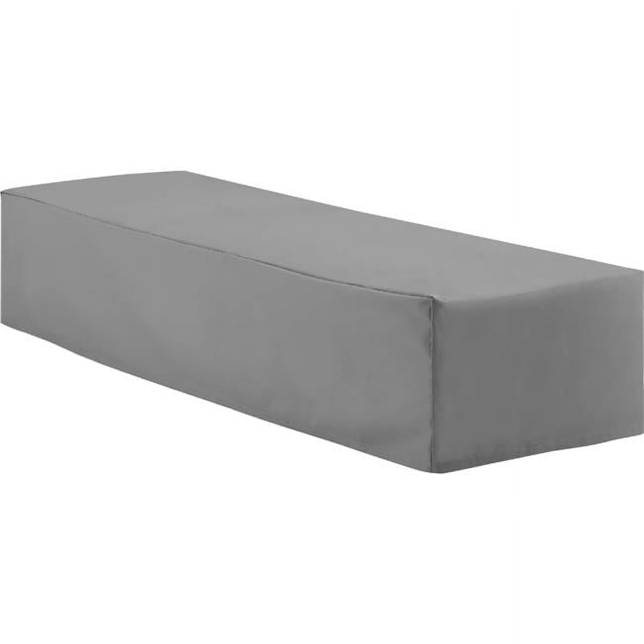 Gray Heavy-Duty Vinyl Outdoor Chaise Lounge Cover