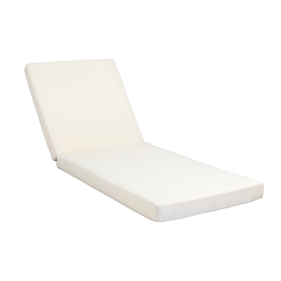 Outdoor Chaise Lounge Replacement Cushion Only, 27.7576.254 Inch Water Resistant Polyurethane Foam Patio Recliner Pad with Hook & Loop Fastening Ties for Backyard Poolside
