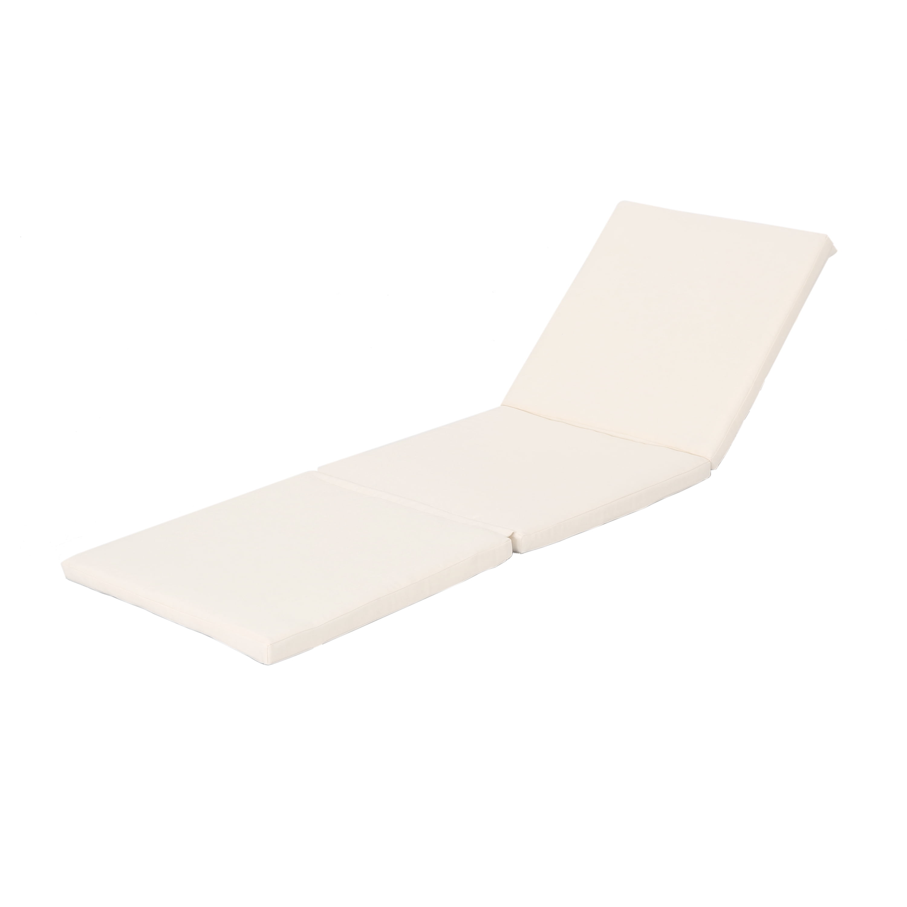 Outdoor Chaise Lounge Replacement Cushion, Soft Rest Pad for Patio Garden, Cream