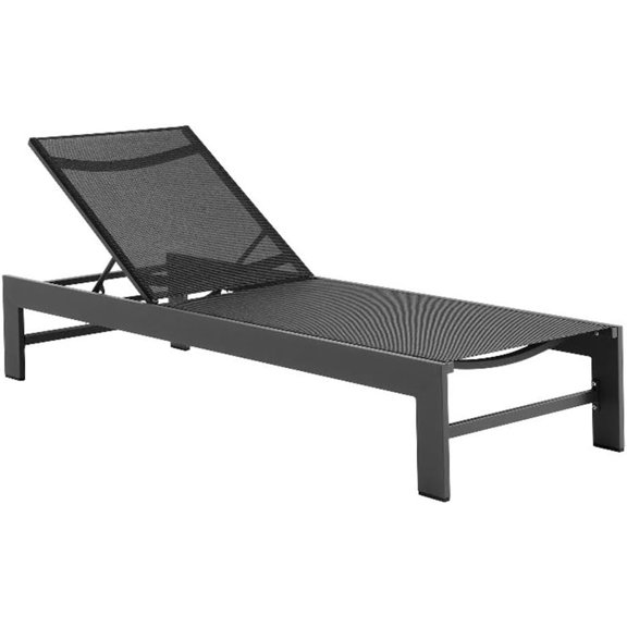 Outdoor Chaise with Sunbathing Textilence in Gray