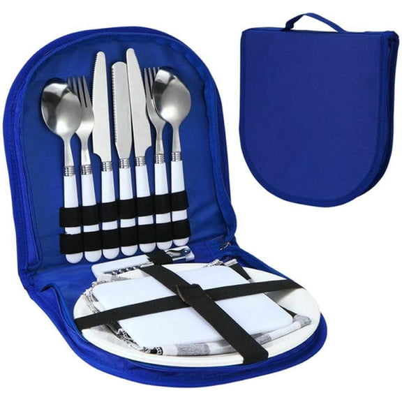Nature's Kitchen: High-Quality Stainless Steel Cooking Utensils, Dinnerware Set For The Adventurer, Portable Cooking Utensils That Suit Your Spirit, Compact Storage Bag, Travel