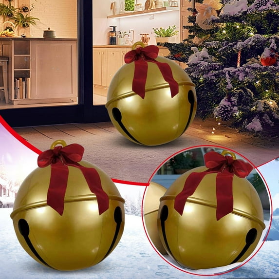 Outdoor Christmas Decorations 24 Inch Giant Christmas Inflatable Ball Outdoor Ornament Garden Christmas Tree Decoration