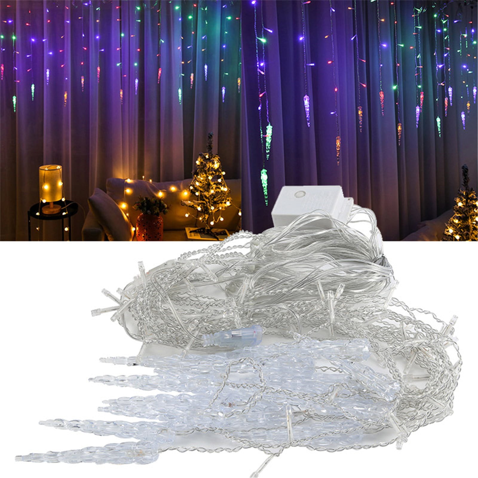 Outdoor Christmas Decorations Christmas Tree Icicle Lights Connectable