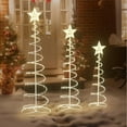 thumbnail image 1 of Outdoor Christmas Decorations Lighted Spiral Tree Set of 3, Led Warm White Birch Tree 4 Feet 6 Feet and 8 Feet, Lighted Tree For Indoor Christmas Decor, Party, Garden, Yard, Wedding, Holiday, 1 of 7