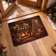 thumbnail image 1 of Outdoor Christmas Doormat, Cozy Fireplace Scene Rug, Soft Plush Entry Mat for Front Door Porch and Holiday Home Decor, 23.62 x 15.75 in, 1 of 6