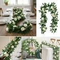 thumbnail image 1 of 6FT Simulation Eucalyptuss Leaves Willows Leaves Camellia Rattan Artificial Greenerys Fake Flowers Vines Home Table Decoration, Spring and Summer Garden Decorations, 1 of 9