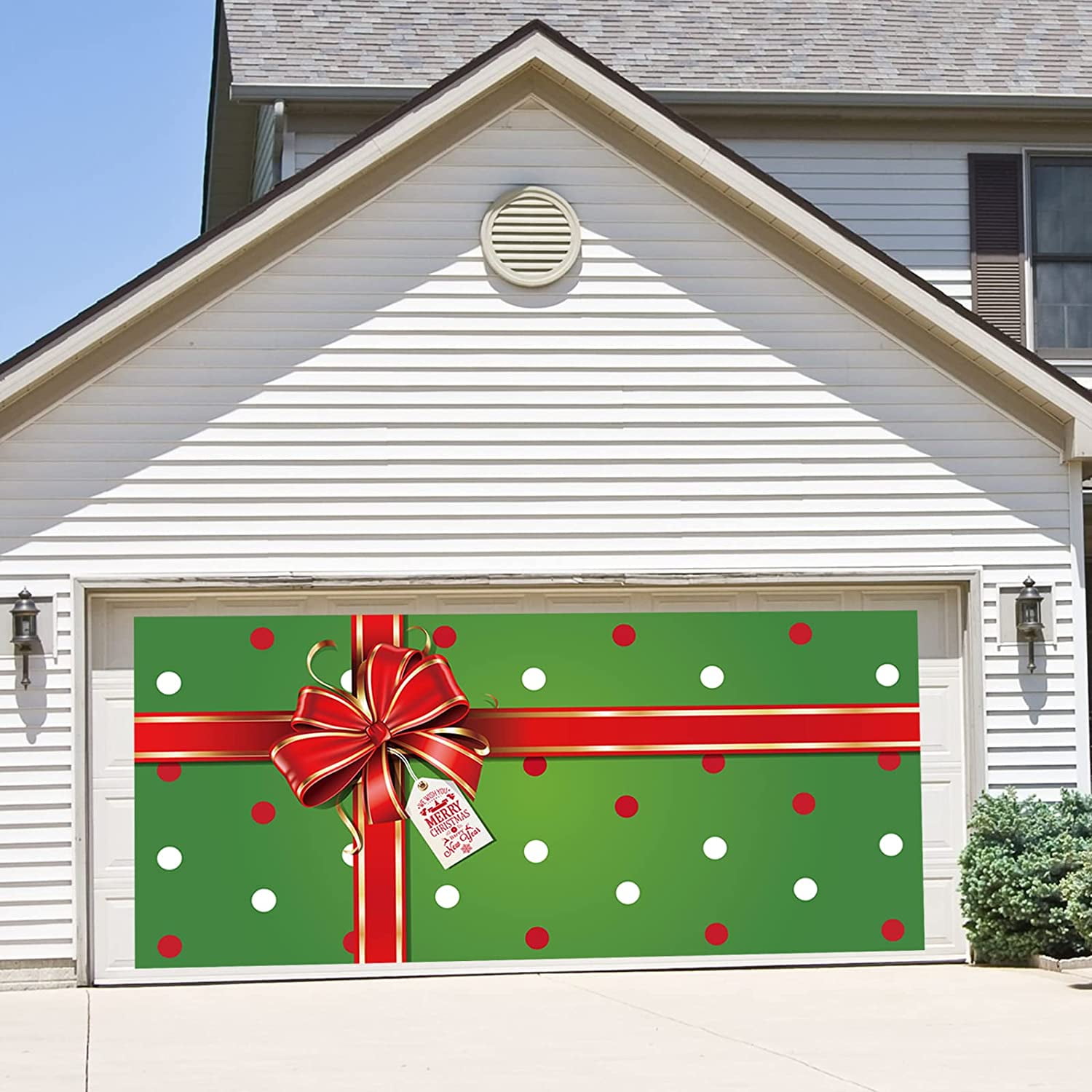 Outdoor Christmas Holiday Garage Door Banner Cover Large 2021 Christmas