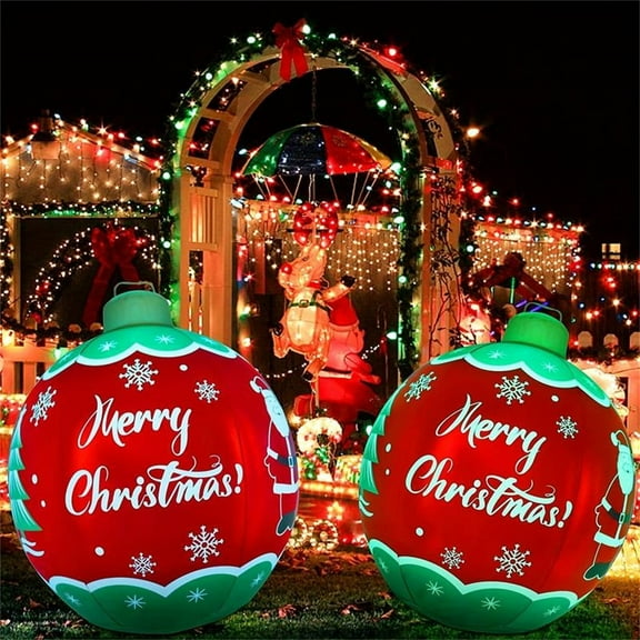Outdoor Christmas Inflatable Decorated Ball Giant Christmas Inflatable Ball Christmas Tree Decorations