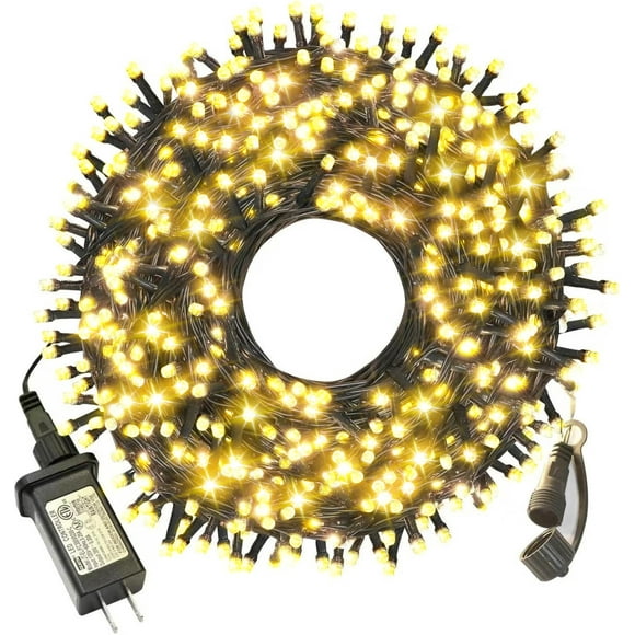 Outdoor Christmas Lights, 105FT 300 LED Christmas Tree Lights Indoor with 8 Modes, End-to-End Plug - UL Certified - Waterproof Fairy String Lights for Xmas Tree Decorations Garden Party, Warm White