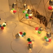 Outdoor Christmas Lights Christmas Ball Light String Colorful Filigree Ball Decoration Bulb Light String Holiday Light String Small Colorful Lights Christmas Decor