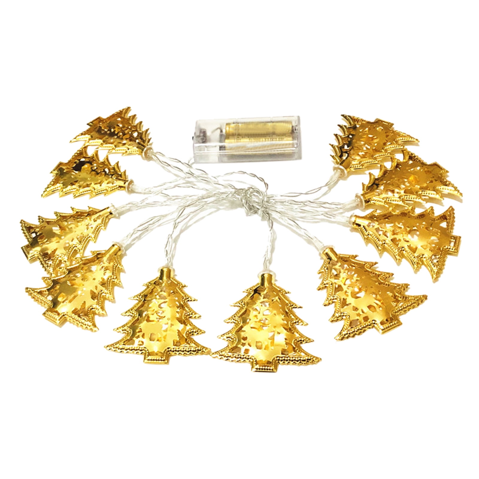 Outdoor Christmas Lights Timer Solar Battery USB Led Metal Gold