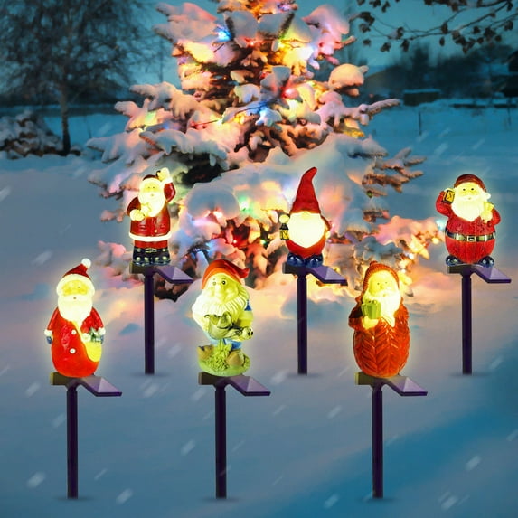 Outdoor Christmas Lights, XGFHYJEH C9 LED Solar Christmas Lights near Me, IP65 Waterproof XMAS Decorations, Solar Outdoor Christmas Lights for House, XMAS Yard Stakes Lights