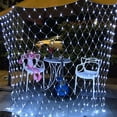 thumbnail image 1 of Outdoor Christmas Net Lights, 4.9ft x 4.9ft 96 LED Fairy String Light with 8 Lighting Modes, Connectable Light for Garden Tree Bushes, Holiday Wedding Party Decorations,Cool White, 1 of 5
