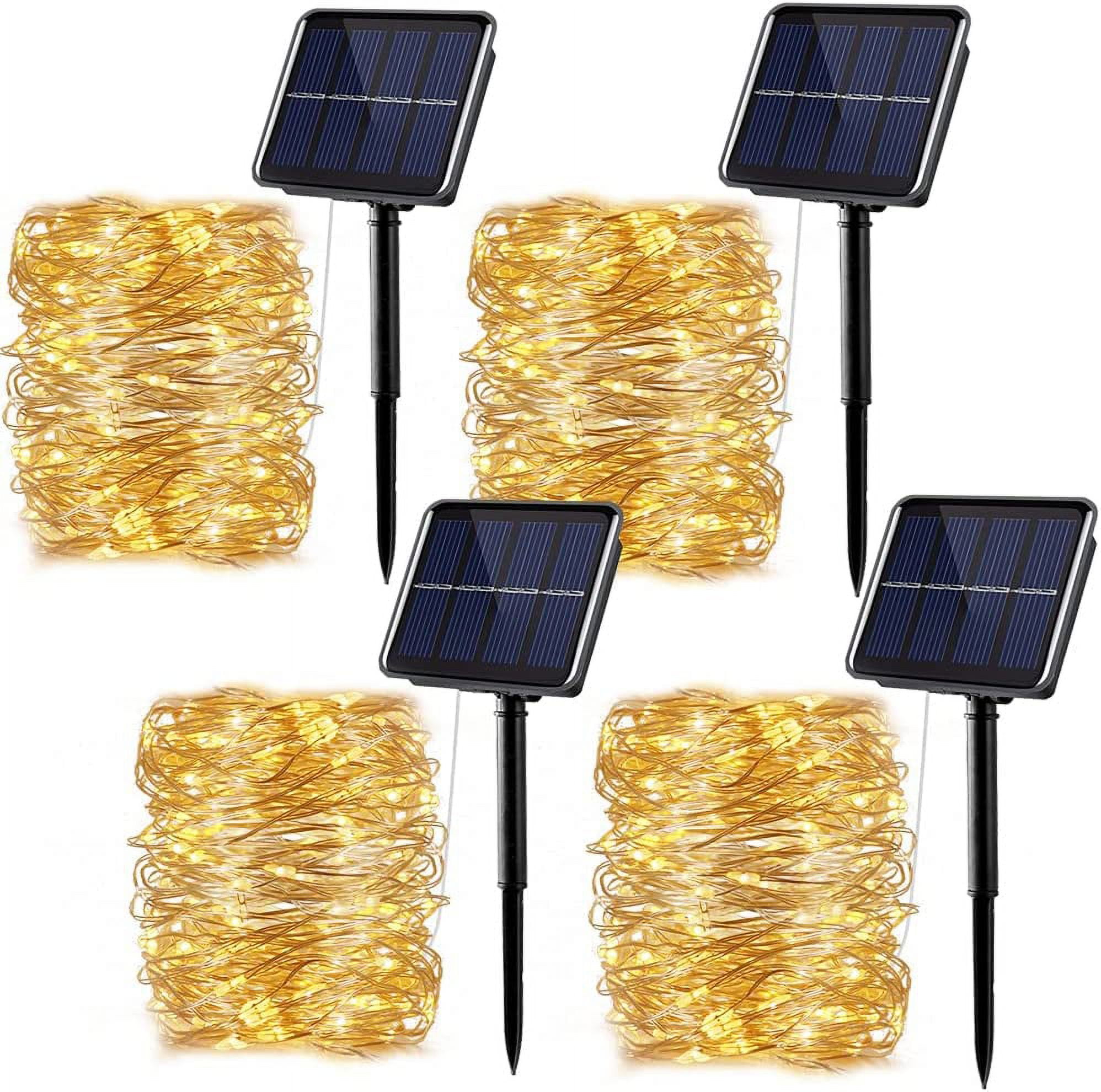 Outdoor Christmas Solar Lights String, 4 Pack Each 33FT 100 LED