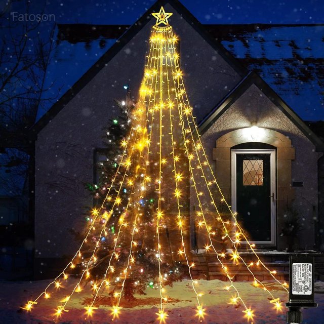 Outdoor Christmas String Decorations Lights，350 LED Fairy Light with 8
