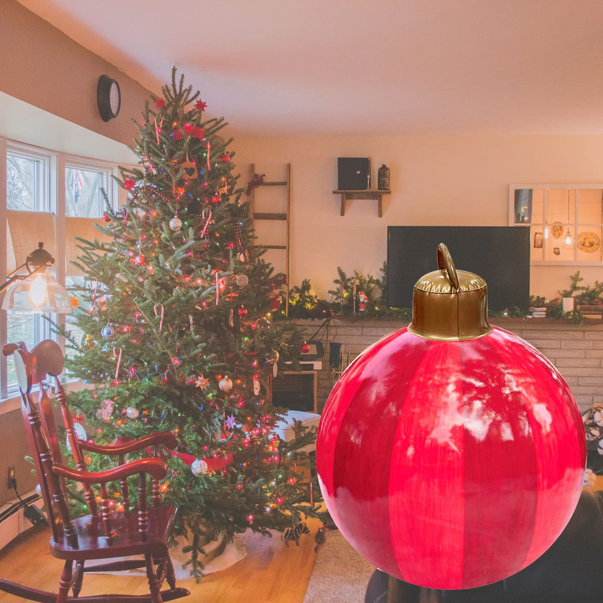 Outdoor Christmas inflatable Decorative Ball, PVC Giant Christmas Inflatable Ball , Giant