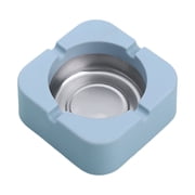 Outdoor Cigar Ashtray, Stainless Steel Portable Decorative Ashtray, Heavy Duty Large Ring Gauge Ashtray with 4 Rest, Cigar Holder Ash Tray for Patio, Outside, Indoor, Home Decor, 3.54x3.54x1.38"