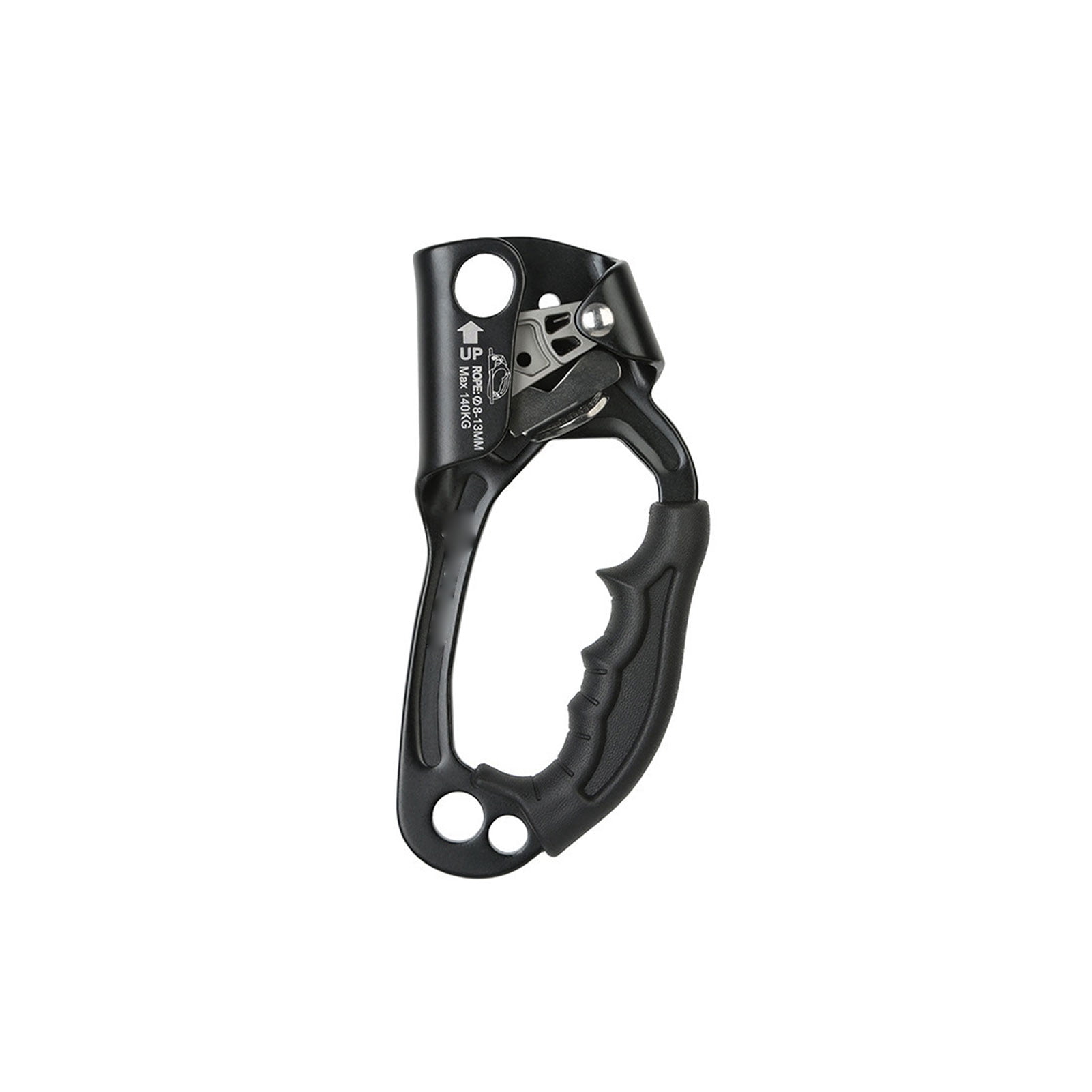 Outdoor Clasp Ascender Carabiners Lightweight High Strength Aluminum Alloy Hiking Buckle, Ergonomic Handle Design Carabiners Secure Rope Grip, Rock Mountain Gear Right Hand with