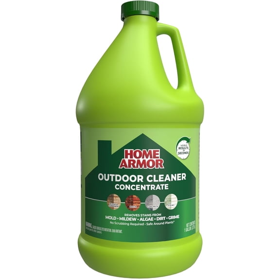 Outdoor Cleaner Concentrate, 1 gal., Remove Stains from Mold, Mildew, Algae, Dirt and Grime for Visible Results in Seconds, No Scrubbing Required, Plant Safe