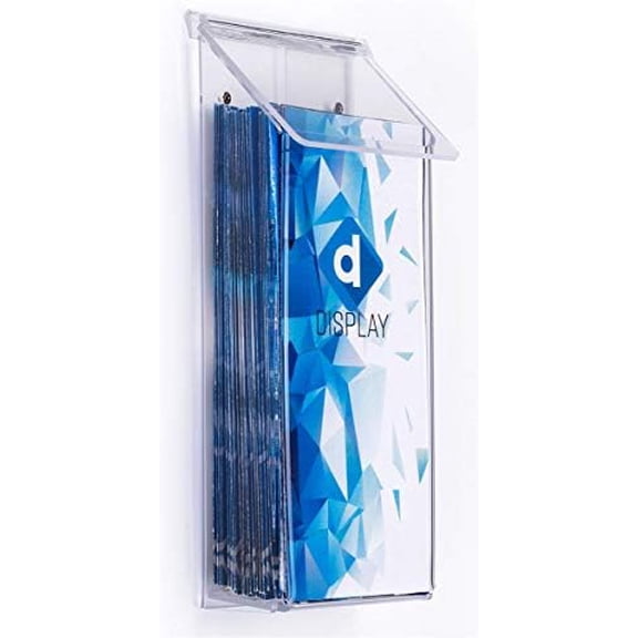 Outdoor Clear Brochure Holder, Wall Mounting Acrylic Brochure Wall Rack - Outside Envelope Holder with Hinged Lid (OPD1CL)$$Other