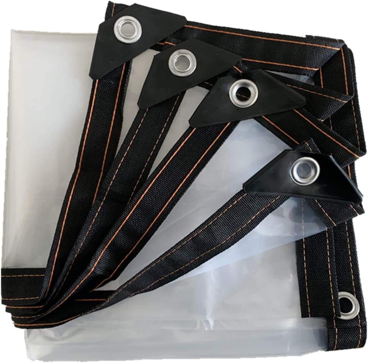 Outdoor Clear Tarps,Bexikou 6.56X13FT Clear Vinyl Tarp , HeavyDuty