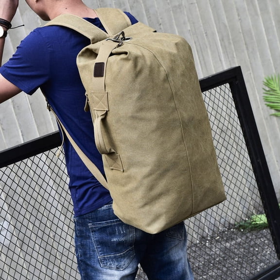 Outdoor Climbing Backpacks Unisex Travel Canvas Sports Shoulder Bags Large Capacity Outdoor Hiking Backpack Camping Bags,Army Green Large