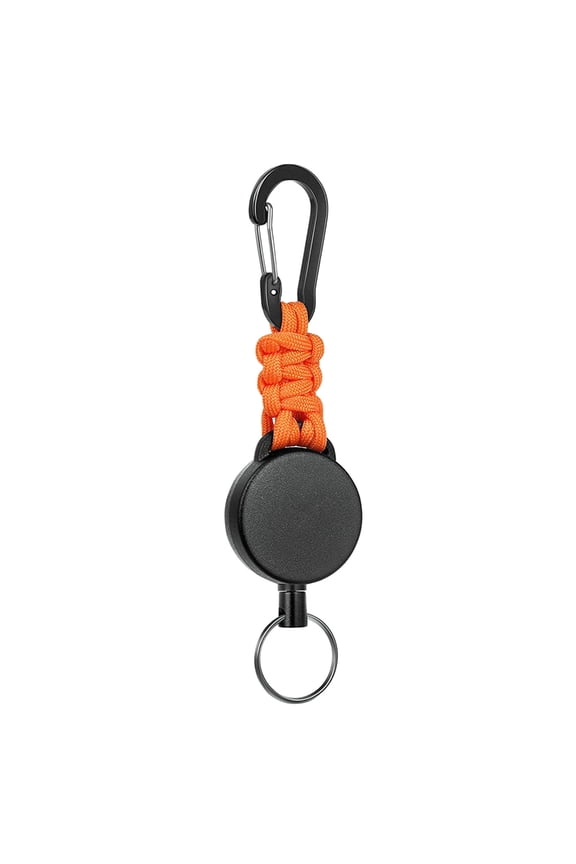 Outdoor Retractable Rope Carabiner Keychain Paracord Lanyard Keychain Clip for Climbing, Camping, Hiking, Backpacking