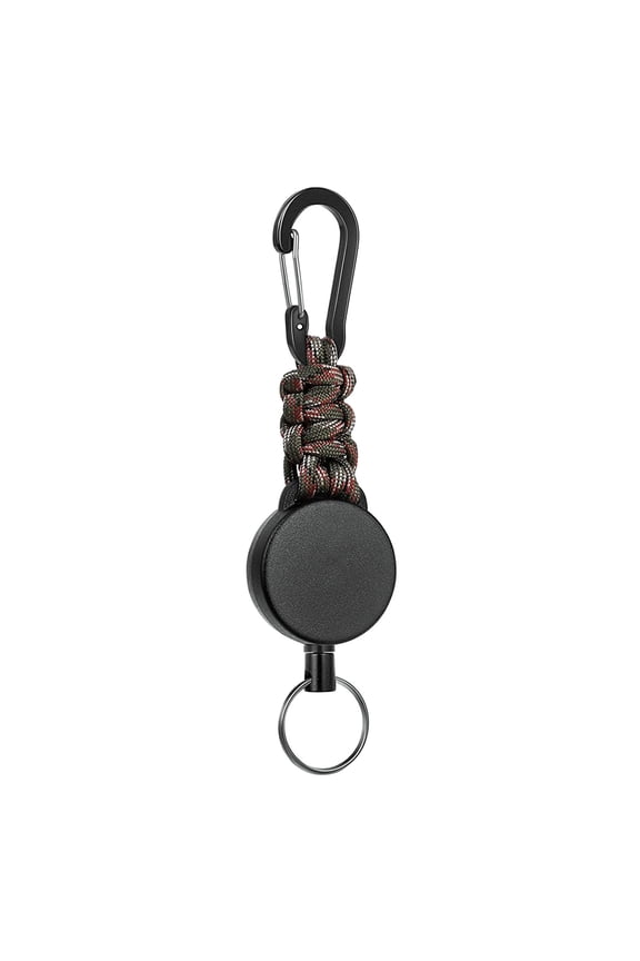 Outdoor Climbing Keychain Backpack Buckle Retractable Rope Carabiner Keychain Paracord Braided Keychain for Men Women