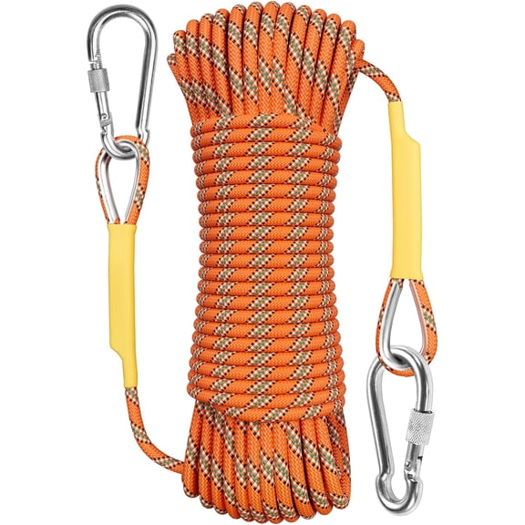 Outdoor Climbing Rope 10M(32ft) 20M(64ft) 30M(96ft) 50M(160ft) 70M(230ft) 152M(500FT) 352M(1000FT) Static Rock Climbing Rope for Escape Rope Ice Climbing Equipment Fire Rescue Parachute