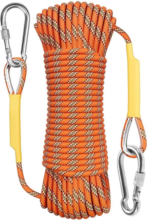 Outdoor Climbing Rope 10M(32ft) 20M(64ft) 30M(96ft) 50M(160ft) 70M(230ft) 152M(500FT) 352M(1000FT) Static Rock Climbing Rope for Escape Rope Ice Climbing Equipment Fire Rescue Parachute
