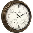 Outdoor Clocks for Patio Large Waterproof with Thermometer 24 inch