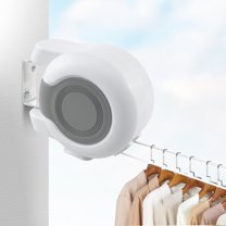 Outdoor Clothesline Robust Twin Line Retractable Clothesline Flexible Length Adjustable Clothesline Twin Line Clothesline Increase Drying Easy to Install and Use Clothesline Suitable for Home