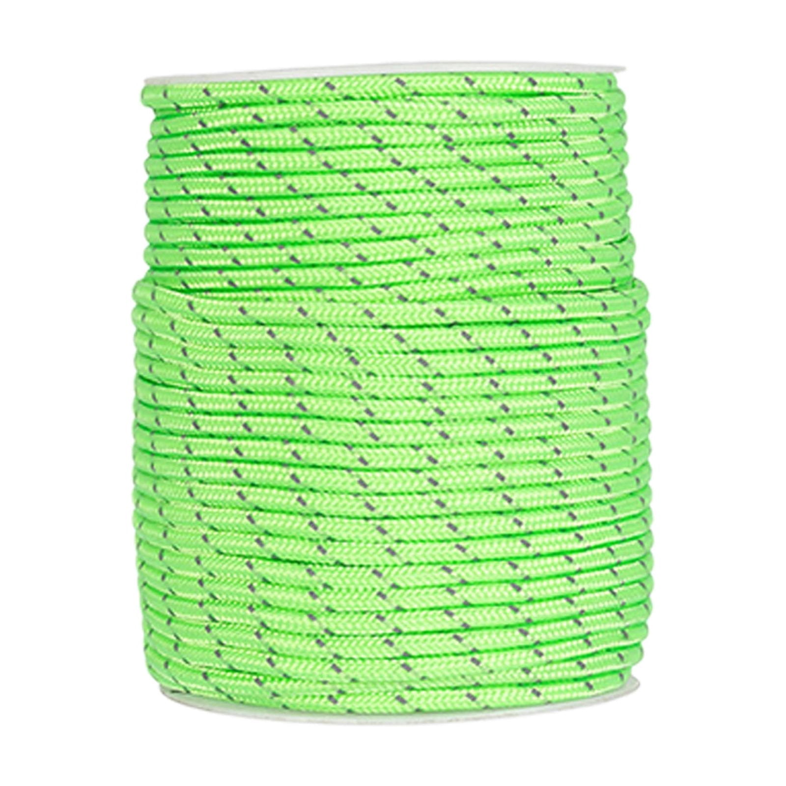 Outdoor Clothesline and Gear Bundling Cord, 50 m Reflective Guy Rope in ...