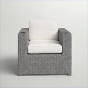 Outdoor Club Chair | Fully Assembled All-Weather Patio Lounge | Mixed Slate Gray | Grey Mix | Wicker